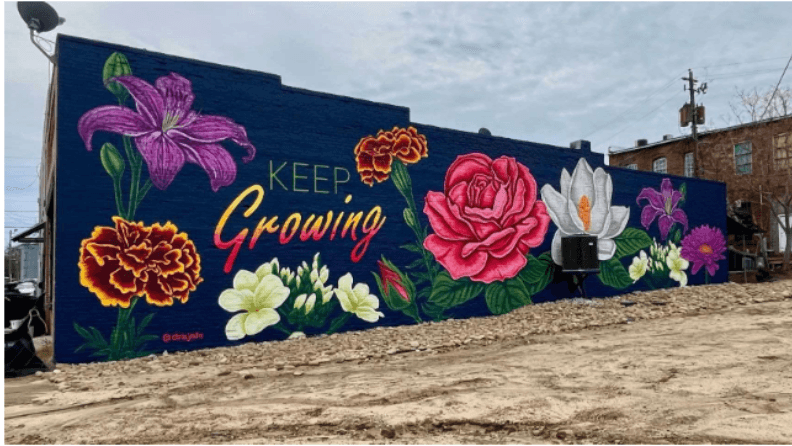 mural of flowers